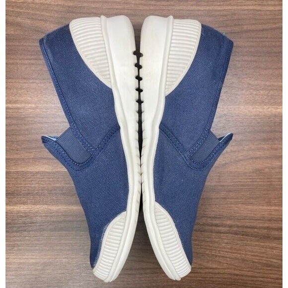 Cougar Shoes Slip On Canvas 10 Blue Snap Comfort Memory Cushion - Picture 3 of 9